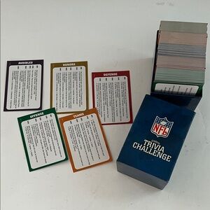 NFL Trivia Challenge Card Game - Blue, Red, Green, Purple, Orange